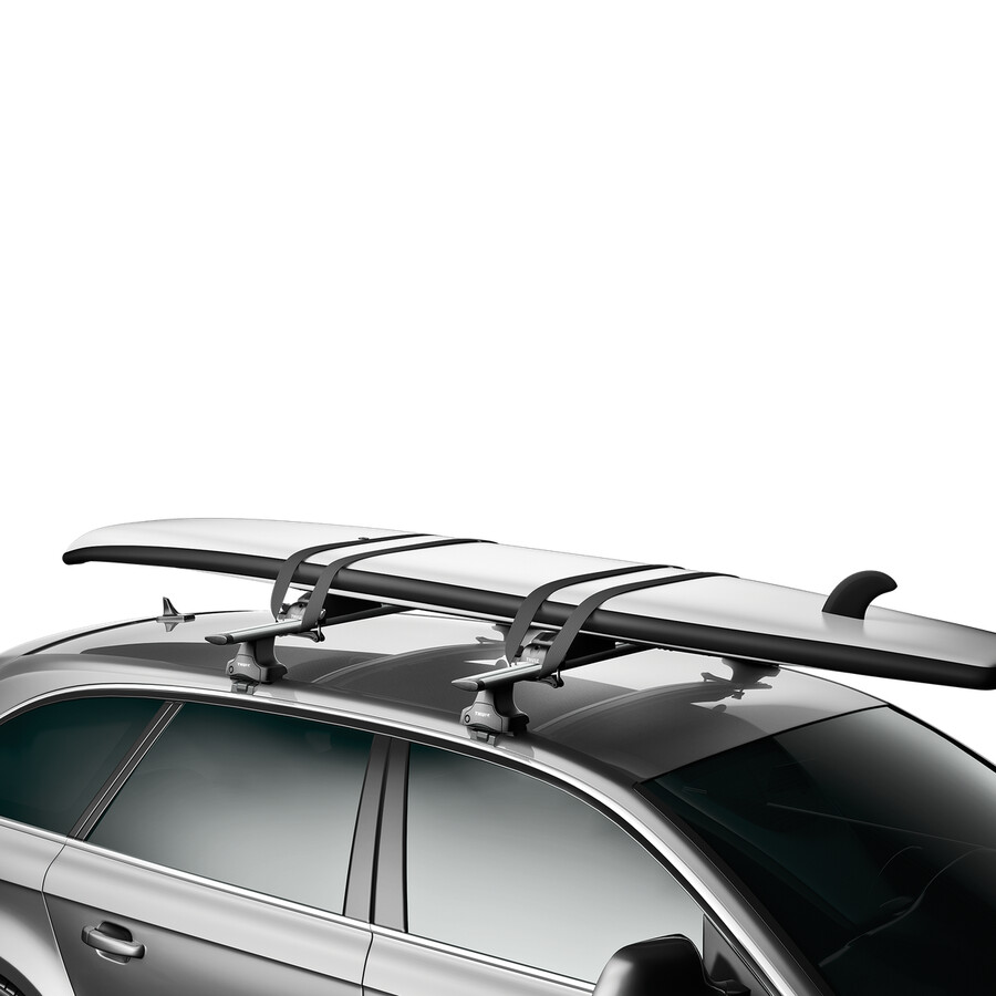 surfbräda och sup-ställ svart
